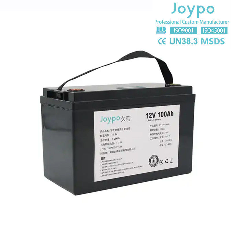 डीप साइकल लाइफपो4 मरीन लिथियम बैटरी 12.8V 100Ah IP67 पानी प्रतिरोधी नाव के लिए