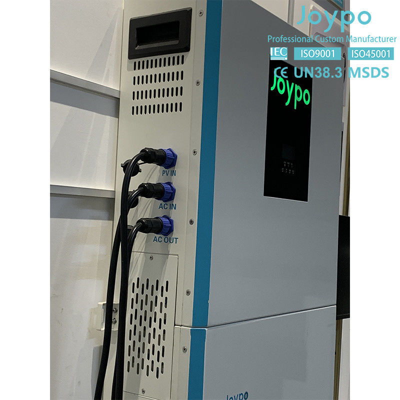 होम सौर ऊर्जा भंडारण प्रणाली एकल चरण इन्वर्टर और बैटरी भंडारण 51.2V