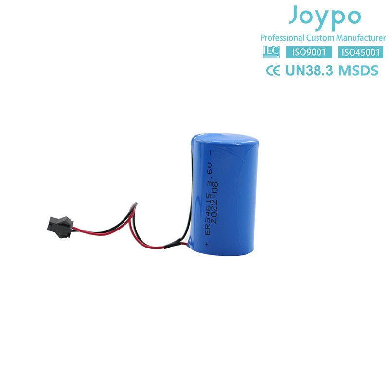 ER34615M लिथियम टियोनिल क्लोराइड बैटरी 3.6V 14500MAh गैर रिचार्जेबल सर्पिल प्रकार