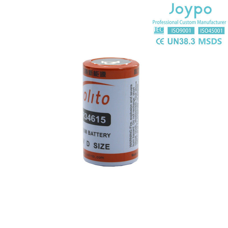ER34615 3.6V लिथियम बैटरी सेल 19000MAH लंबे जीवन लिथियम Thionyl क्लोराइड बैटरी