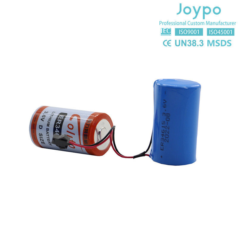 ER34615M लिथियम टियोनिल क्लोराइड बैटरी 3.6V 14500MAh गैर रिचार्जेबल सर्पिल प्रकार