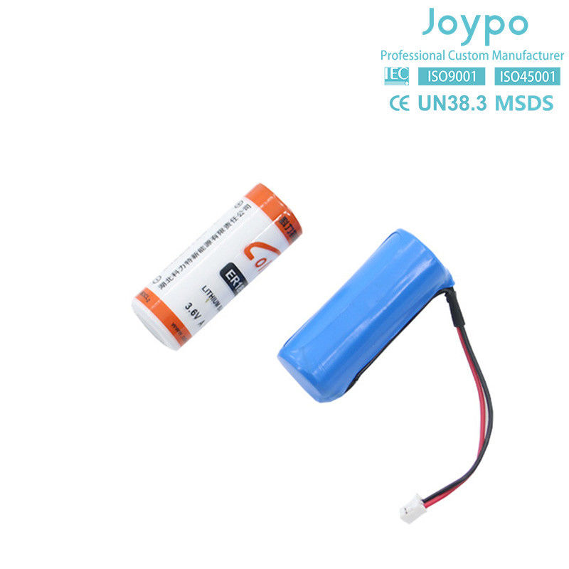 ER18505M गैर रिचार्जेबल लिथियम बैटरी सेल 3.6V 3000mah उच्च ऊर्जा घनत्व सर्पिल प्रकार