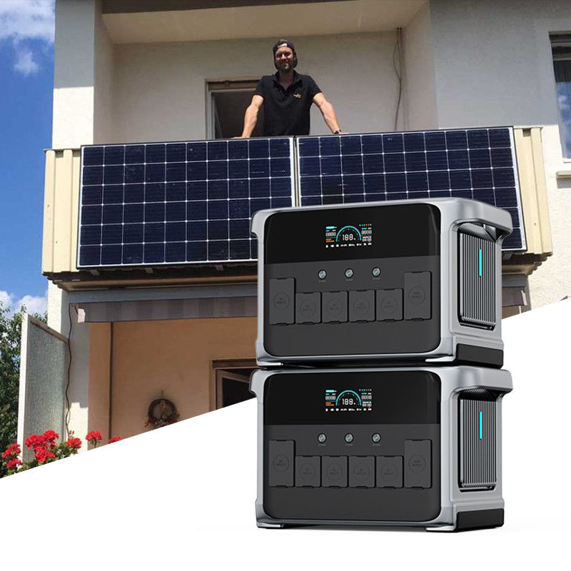 जयपो 2160Wh 2400W पोर्टेबल ऑफ ग्रिड सौर जनरेटर बालकनी सौर प्रणाली के लिए