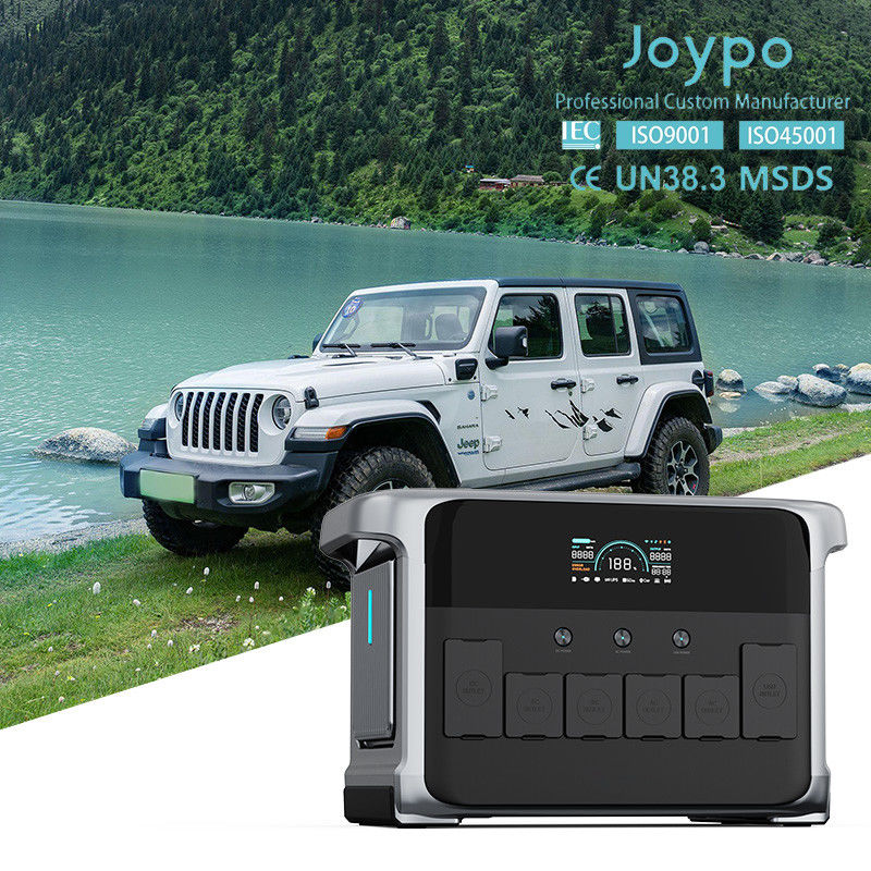 जॉयपो 2kWh आउटडोर बैटरी पावर स्टेशन समर्थन 12V 24V कार चार्जर इनपुट और मल्टीपल आउटपुट